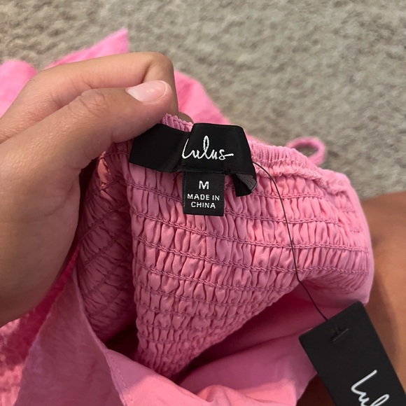 Lulus Cute and Sweet Pink Tie-Back Mini Skater Dress - Picture 3 of 9